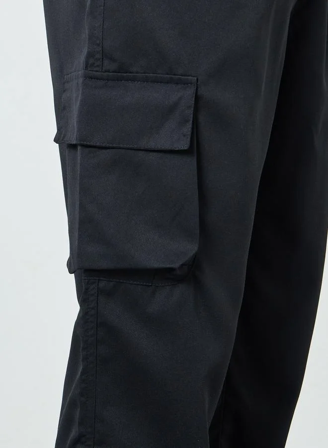 Take Two Men Black Relaxed Fit Cargo Pants